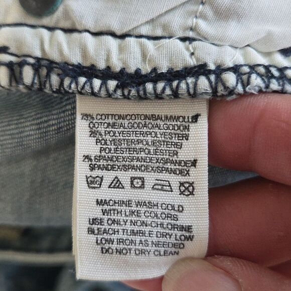 FREE PEOPLE 27 Ankle Zip Feathers Print Skinny Jean Size 29 - Picture 7 of 9